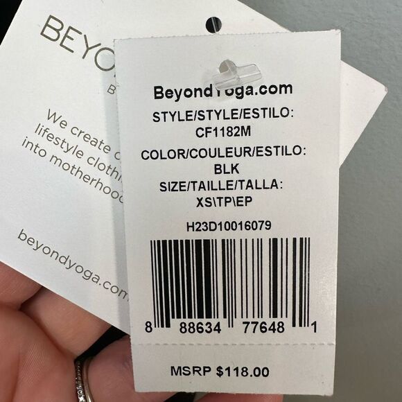 NWT beyond yoga hold me close maternity sweatpants black - Picture 4 of 7